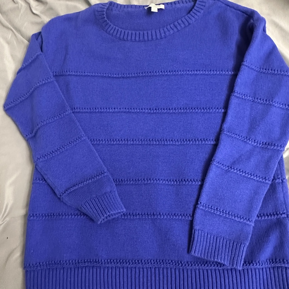 Talbots women’s  Vibrant Blue Crewneck Sweater